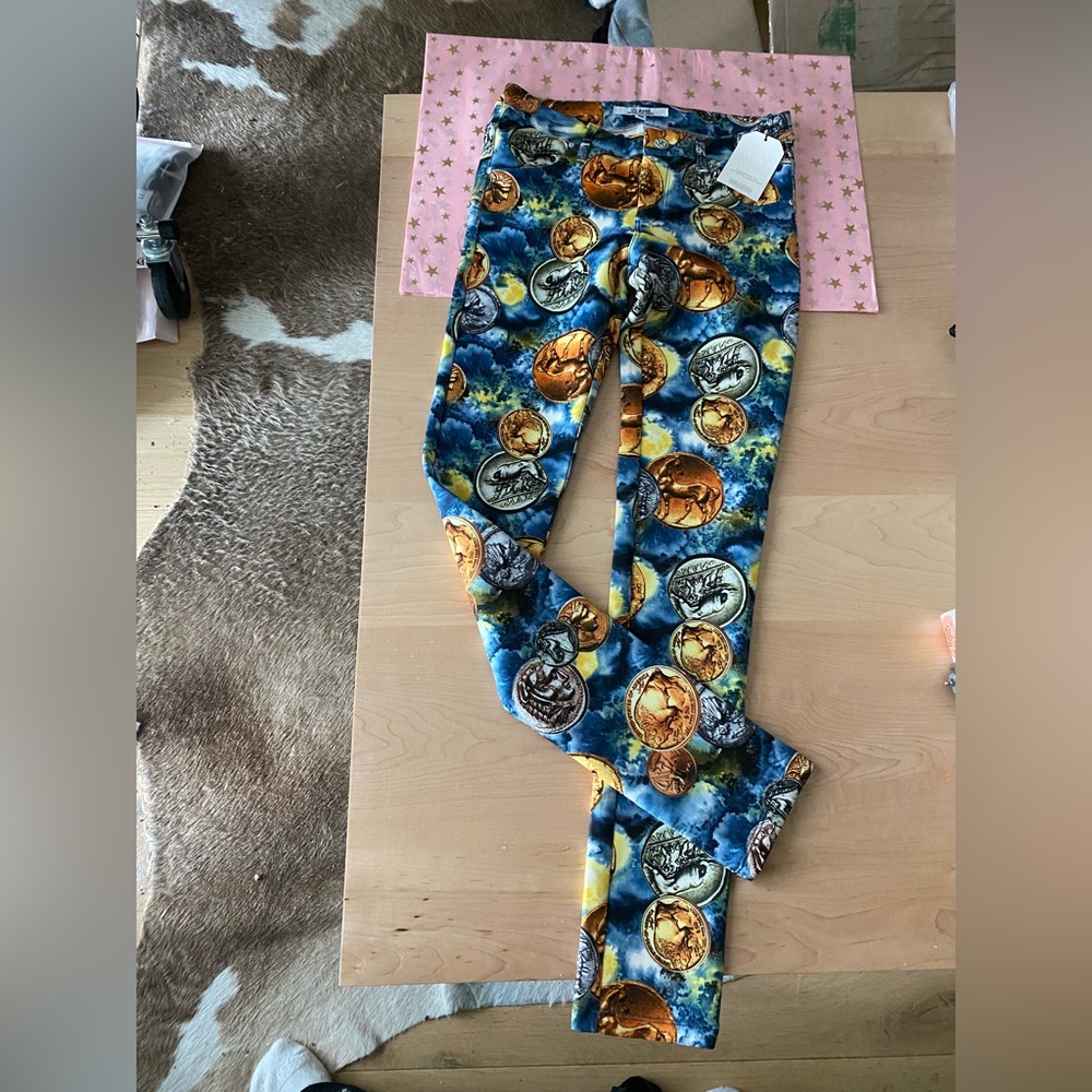 COPY - NWT - Callielives multi color stretchy jeans, size M